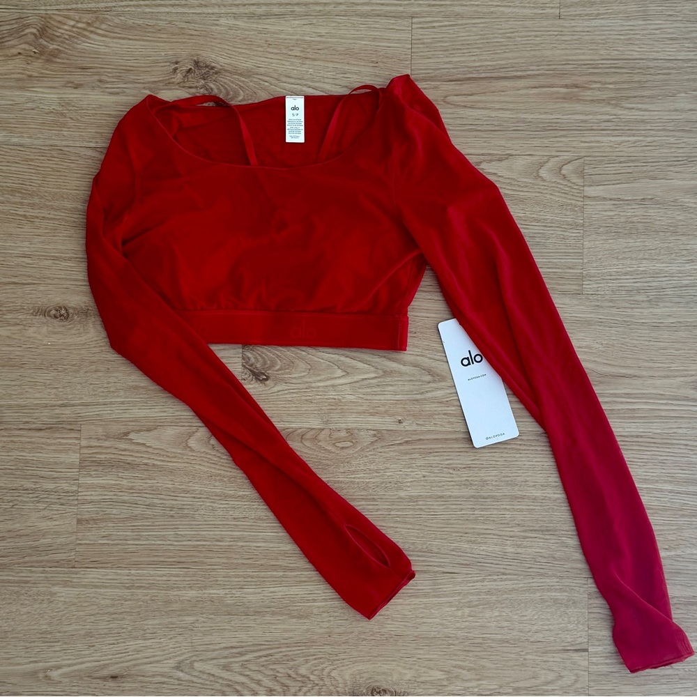 ALO Yoga Red Crop Top
